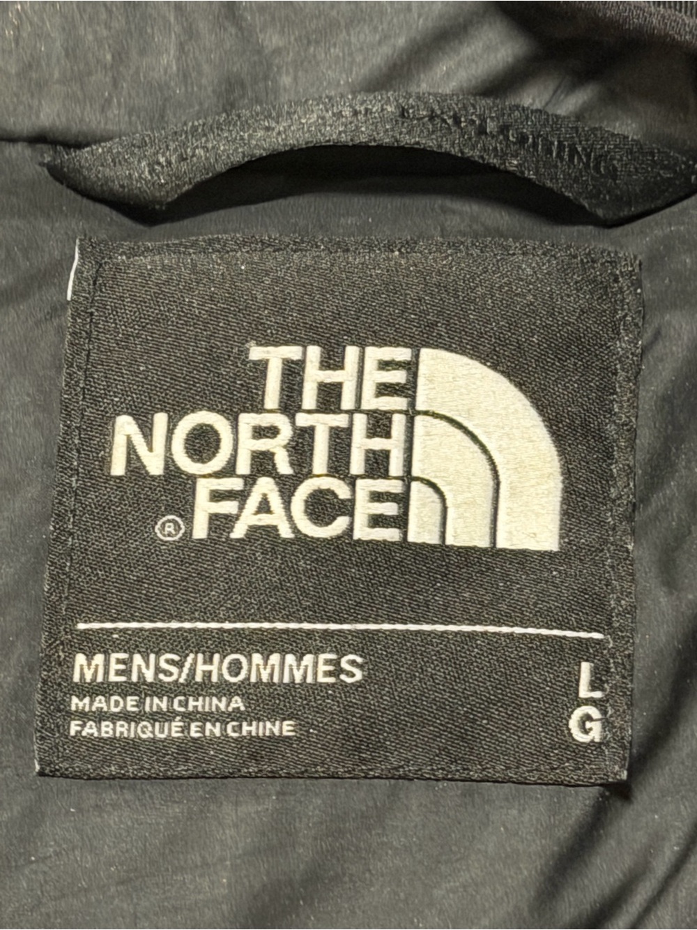 The North Face Men's Black Puffer Jacket with White Logo